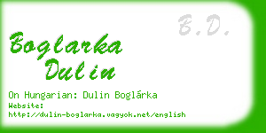boglarka dulin business card